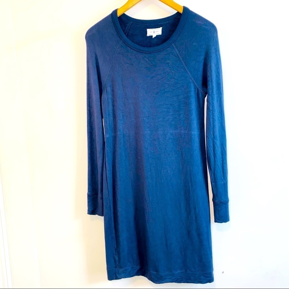 Lou & Grey Signature Soft Long Sleeve Navy Blue Dress Size Small